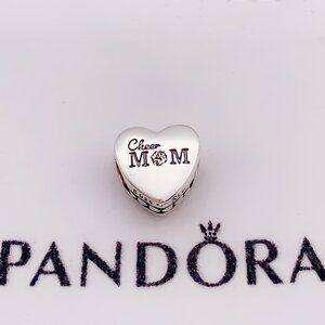Engravable Cheer Mom Heart Charm